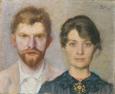 Double Portrait of Marie and P.S. Kroyer by Marie Krøyer